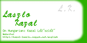 laszlo kazal business card